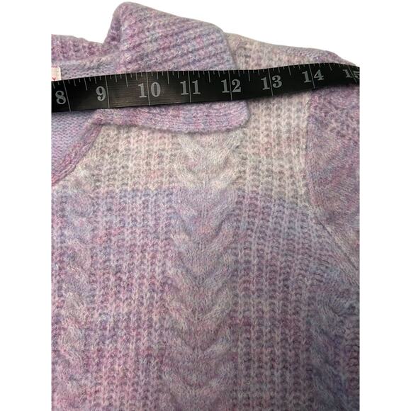 NWT Design History Ombre Cable Knit Long Sleeve V-neck Collar Sweater-Girls M - Picture 9 of 14